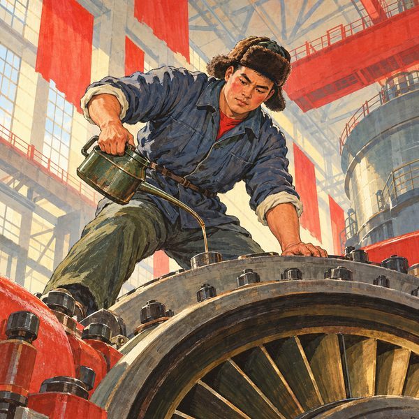 Chinese Cultural Revolution Poster – Mann-Porträt