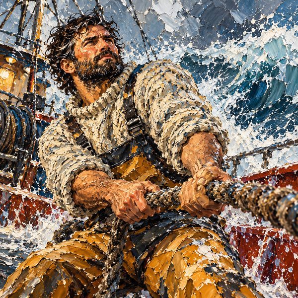 Impasto Oil Painting – Mann-Porträt