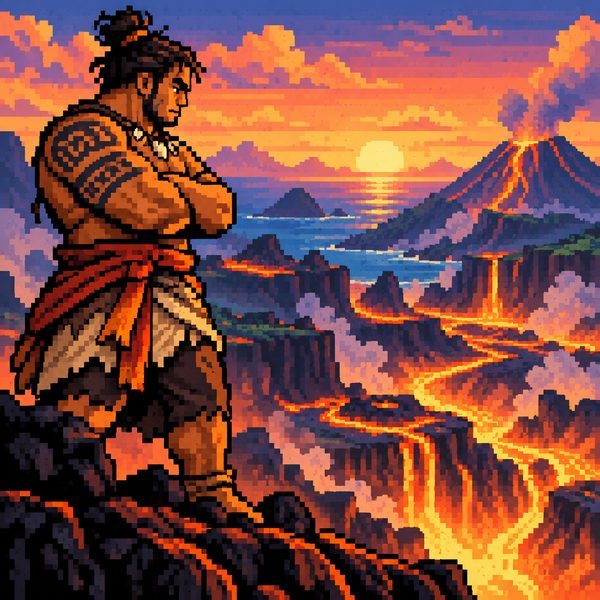 Lo-Fi Pixel Art – Mann-Porträt