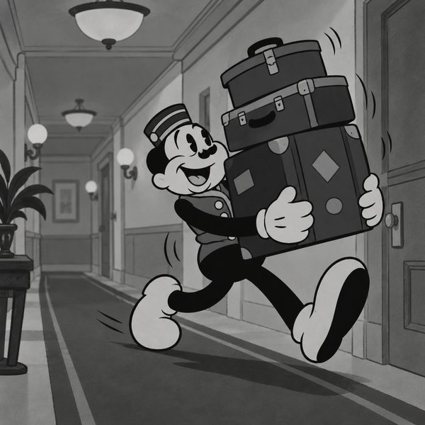Rubber Hose Cartoon – Mann-Porträt