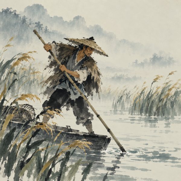 Shanghai Ink-Wash Animation – Mann-Porträt