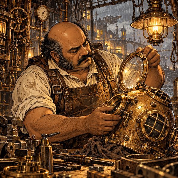Steampunk Illustration – Mann-Porträt