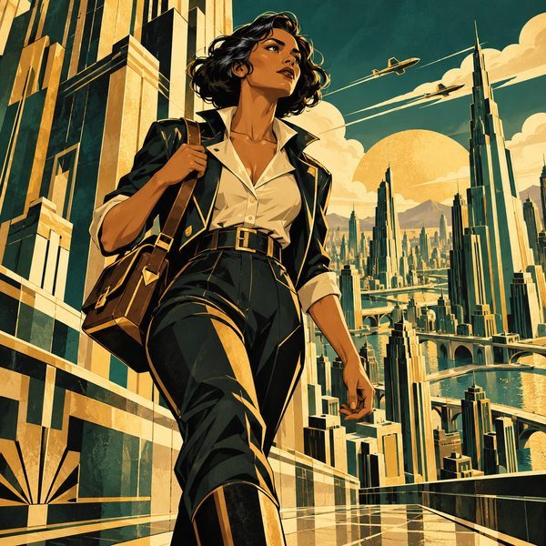 Art Deco – Frau-Porträt