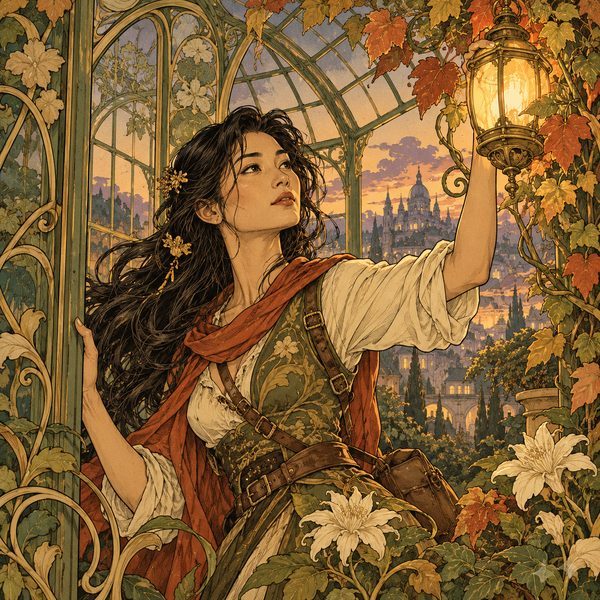 Art Nouveau – Frau-Porträt