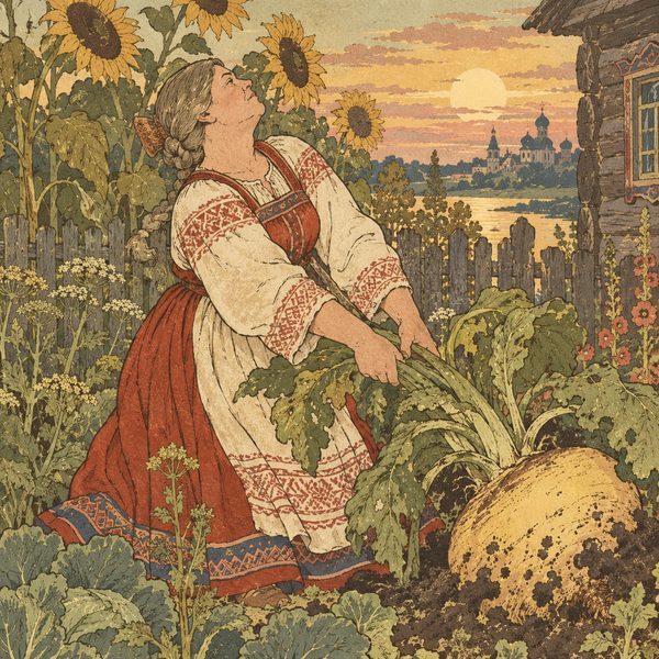 Bilibin Russian Fairy Tale – Frau-Porträt