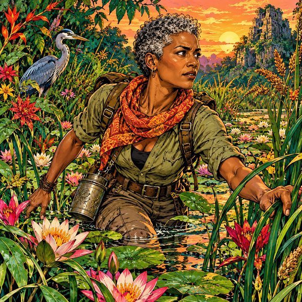 Botanical Maximalism – Frau-Porträt