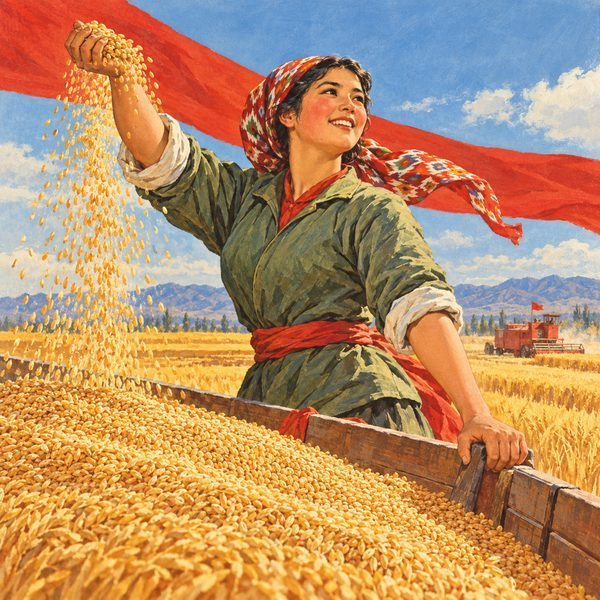Chinese Cultural Revolution Poster – Frau-Porträt