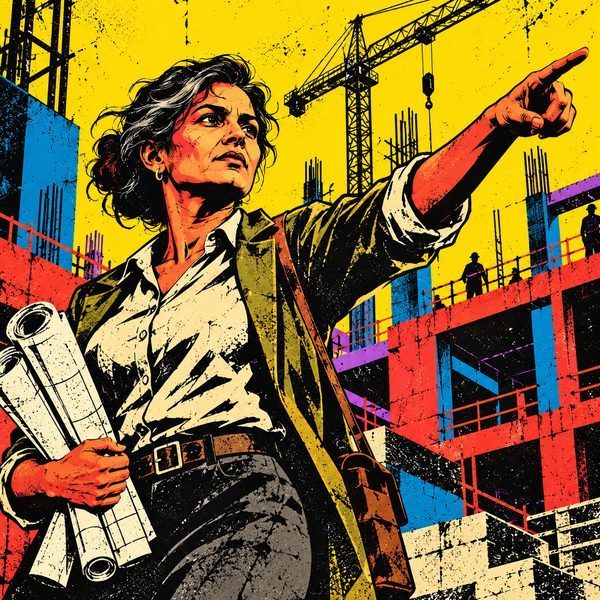 Neo-Brutalism – Frau-Porträt