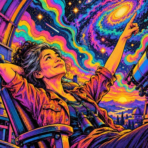 Neo-Psychedelic – Frau-Porträt