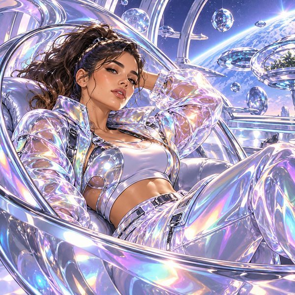 Y2K Futurism – Frau-Porträt